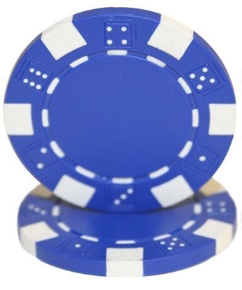 Purple dice poker chips stack no denomination