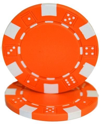 Image de Jeton de poker "Dice" 11.5gr (Vrac) - Orange
