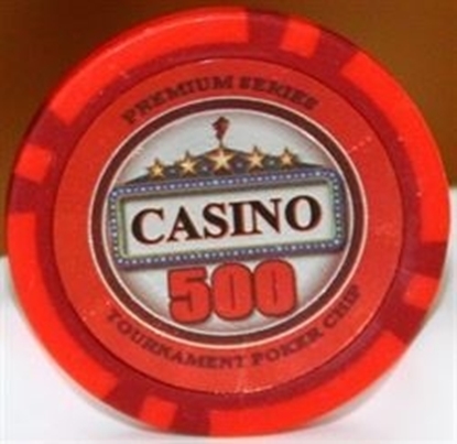 Casino poker chip, 500 dollars, 14 g