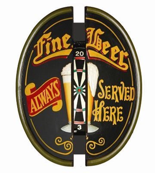 Image sur r936-Fine Beer Dartboard Cabinet
