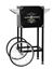 Black popcorn machine cart for 4oz and 8oz Snack Station machines