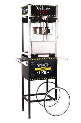 16oz Grand Popper popcorn machine with cart black