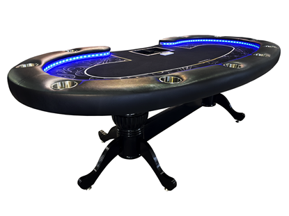 Image de 16524  ULTIMATE DEALER POKER TABLE 96'' with wooden legs   PRESALE ONLY