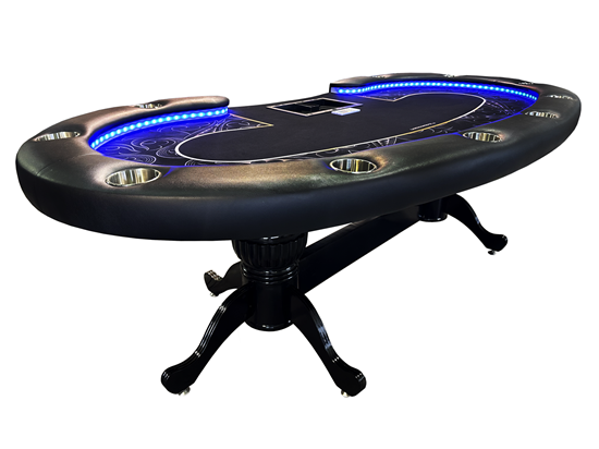 Image sur 16524  ULTIMATE DEALER POKER TABLE 96'' with wooden legs   PRESALE ONLY