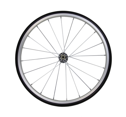 Image de 71827 Roue en aluminium couleur argent pour chariot de Barbe à pap et Snow Cone