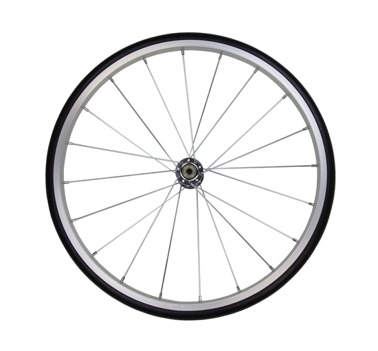 Image sur 71825 Roue en aluminium de couleur argent pour chariot de machine à popcorn 4oz et 8oz Snack Station