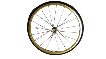 Image de 71828 Roue en aluminium de couleur or pour chariot de machine à popcorn 8oz et 16oz