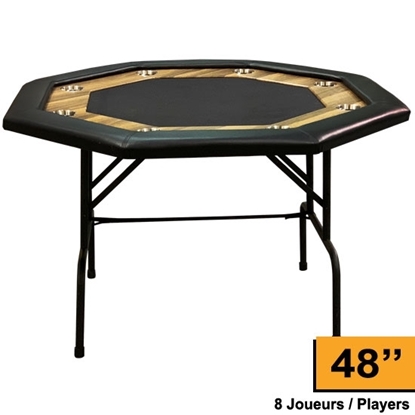 Image de Table octogonale avec contour de bois