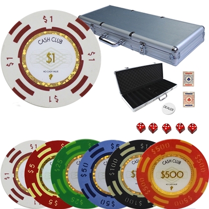 Image de Ensemble de 500 jetons 14gr série CASH CLUB - SUR MESURE