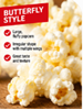 Bullseye yellow butterfly popcorn - butterfly style